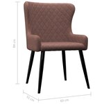 Vidaxl chaises à manger lot de 2 marron tissu
