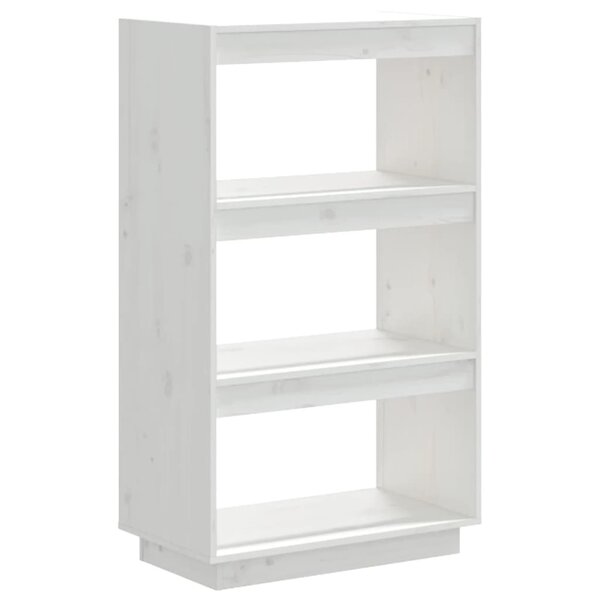 vidaXL Bibliothèque/Séparateur de pièce Blanc 60x35x103 cm Pin massif