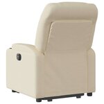 vidaXL Fauteuil inclinable Crème Tissu
