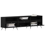vidaXL Meuble TV Chêne noir 150 x 30 x 44 5 cm Bois d'ingénierie