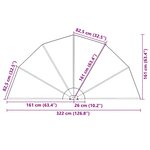vidaXL Auvent latéral pliable de terrasse Crème 160 cm