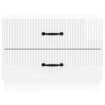 vidaXL Cabinet de chevet Blanc brillant 62 x 34 5 x 44 5 cm