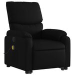vidaXL Fauteuil inclinable de massage Noir Similicuir