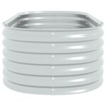 vidaXL Lit surélevé de jardin 160x80x44 cm Acier galvanisé Argenté