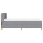vidaXL Lit à ressorts avec matelas Gris clair 200 x 90 cm Polyester