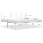 vidaXL Cadre de canapé-lit extensible sans matelas blanc 90x200 cm