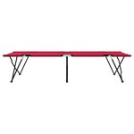 vidaXL Lits de soleil pliants avec sacs de transport 2 Pièces Rouge Tissu Oxford 600D