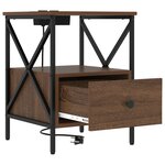 vidaXL Cabinet de chevet 2 Pièces Chêne marron 41.5 x 40.5 x 55 cm