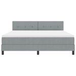vidaXL Lit à ressorts avec matelas Gris clair 180 x 200 cm tissu