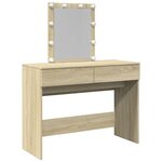 vidaXL Coiffeuse avec LED chêne sonoma 100x40x130 cm