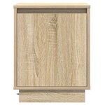 vidaXL Tables de chevet avec lumières LED 2 Pièces Chêne Sonoma 39x34 5x50 cm