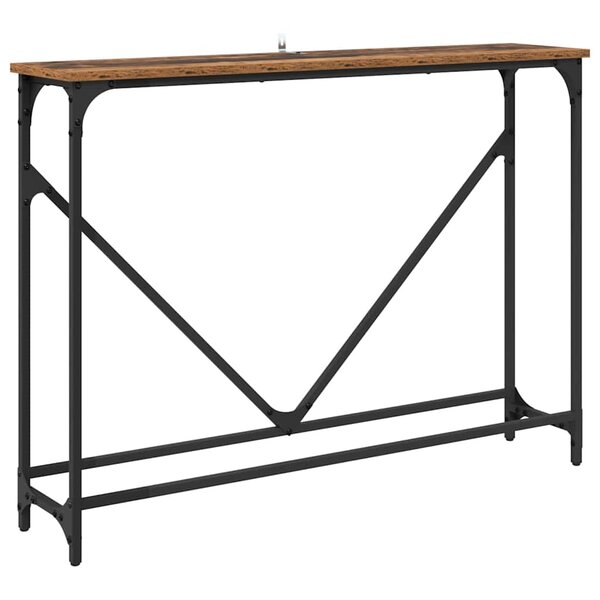 vidaXL Table console Bois Ancien 102 x 23 x 75 cm Bois d'ingénierie