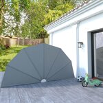 vidaXL Auvent latéral pliable de terrasse Gris 200 cm