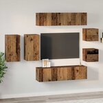 vidaXL Ensemble meuble TV 8 Pièces Bois ancien 30.5 x 30 x 60 cm