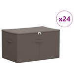vidaXL Boîte de rangement 24 Pièces Gris 55 x 35 x 32 cm Tissu intissé