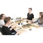 Princess gril de table chef dinner4all pure 840 w métal et bambou