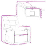 vidaXL Fauteuil inclinable électrique taupe tissu