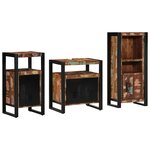 vidaXL Ensemble de mobilier de salle de bain avec étagère 3 Pièces