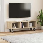 vidaXL Meuble TV Chêne Sonoma 100 x 35 x 35 cm Bois d'ingénierie