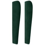 vidaXL Tête de lit avec oreilles Vert foncé 147x23x118/128 cm Velours