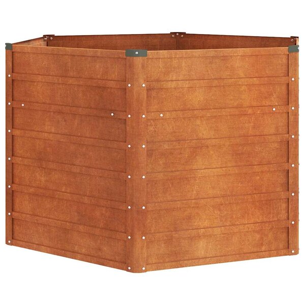 vidaXL Lit surélevé de jardin rouillé 129x129x77 cm acier corten