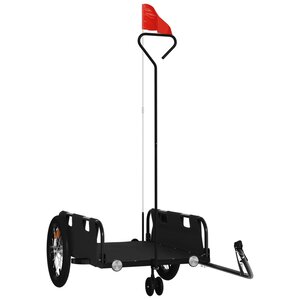 vidaXL Remorque de vélo noir tissu oxford et fer