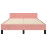 vidaXL Cadre de lit sans matelas rose 120x190 cm velours