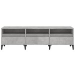 vidaXL Meuble TV gris béton 150x30x44 5 cm bois d'ingénierie