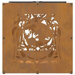 VidaXL Étagère à bois 40x40x40 cm acier résistant aux intempéries