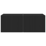 vidaXL Meuble TV mural 2 Pièces Noir 60 x 31 x 29.5 cm Bois d'ingénierie
