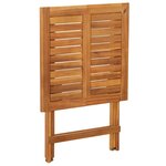 vidaXL Ensemble de bistro pliable 3 Pièces avec coussins Acacia solide