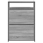 vidaXL Armoire à chaussures sonoma gris 75x34x112 cm bois d'ingénierie