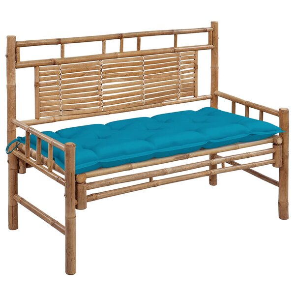 vidaXL Banc de jardin avec coussin 120 cm Bambou