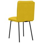 vidaXL Chaises à manger lot de 4 jaune velours