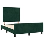 vidaXL Cadre de lit sans matelas vert foncé 120x200 cm velours