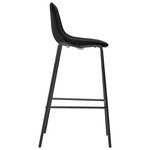 vidaXL Ensemble de bar 3 Pièces Tissu Noir