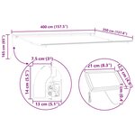 vidaXL Auvent Rétractable avec Blanc 400 ×350 cm tissu