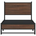 vidaXL Cadre de lit en métal sans matelas chêne marron 80x200 cm