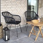 4 Fauteuils de jardin noirs TRIESTE