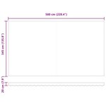 vidaXL Auvent Rétractable Beige 600 × 350 cm tissu