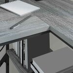 vidaXL Bureau Sonoma gris 120 x 79 x 86.5 cm Bois d'ingénierie