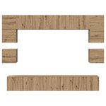 vidaXL Ensemble meuble TV 8 Pièces Chêne artisanal Bois d'ingénierie