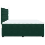 vidaXL Sommier à lattes de lit et matelas Vert foncé 200x200cm Velours