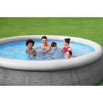 BESTWAY Piscine hors sol Fast Set™ - Ronde - 366 x 76 cm- Pompe et cartouche de filtration