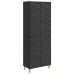 vidaXL Ensemble de Meubles 2 Pièces Noir Bois d'ingénierie