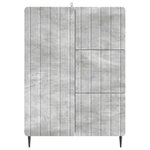 vidaXL Buffet Gris béton 66 x 34 5 x 91 5 cm Bois d'ingénierie