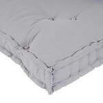 vidaXL Coussin de canapé sur palette 2 Pièces Gris tissu