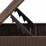 vidaXL Tabouret de jardin avec coussin Marron 55x55x37 cm Résine tressée