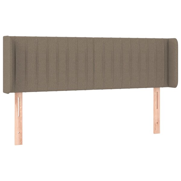 vidaXL Tête de lit avec oreilles Taupe 147x16x78/88 cm Tissu