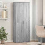 vidaXL Buffet haut sonoma gris 70x35x180 cm bois d'ingénierie